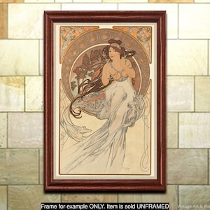 Mucha Art Nouveau Print: Music, The Arts Series, Bohemian Decor Wall Art
