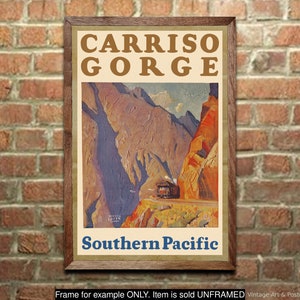 Travel Poster: &quot;Carriso Gorge Southern Pacific Railroad&quot;, Travel Art Print