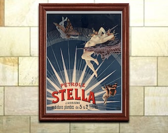 Art Nouveau Print Petrole Stella, Boulanger 1897, Vintage Advertisement Poster, Wall Art for Home or Office Decor (141)