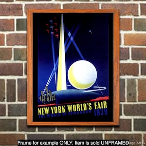 Worlds Fair Poster 1939 New York, Vintage Art Print, Wall Art for Home or Office Decor(65)