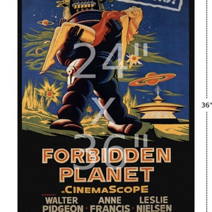 Affiche Cinéma FORBIDDEN PLANET 60x80 Cm - Poster Haute Qualité Neuf Pour Décoration Geek