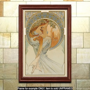 Mucha Art Nouveau Print: Poetry, The Arts Series, Vintage Art Poster
