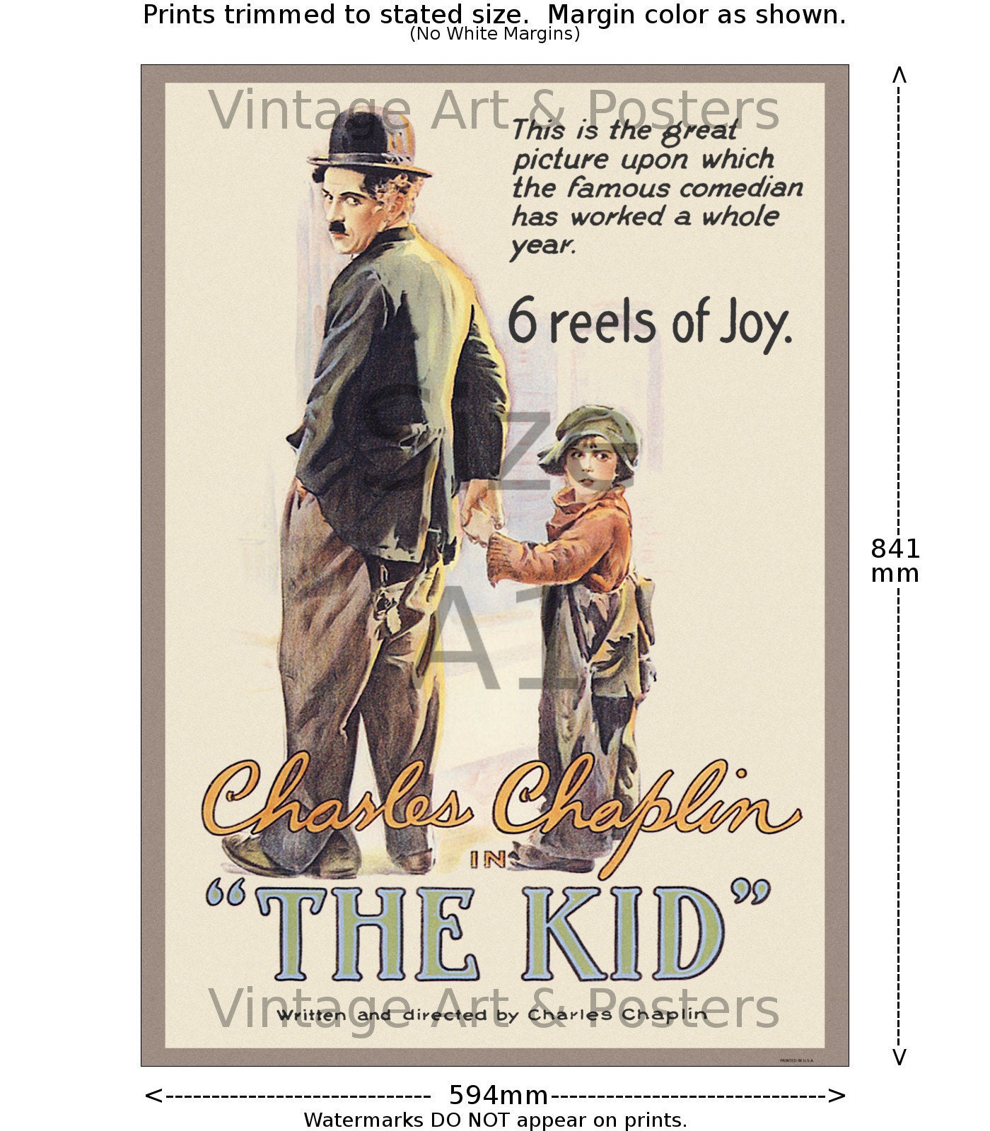 The Kid ワンシート映画ポスター CHARLIE CHAPLIN