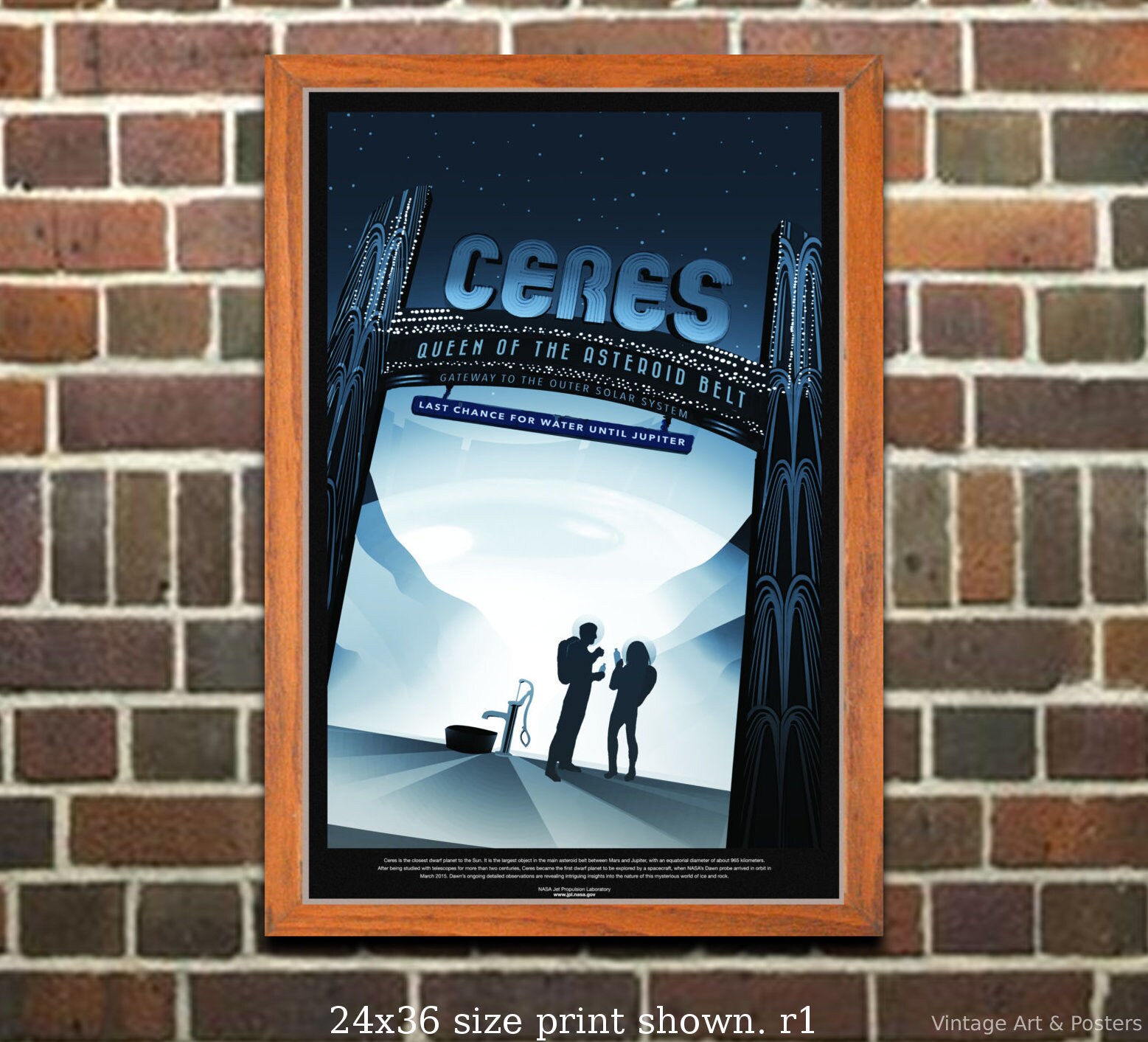 Jpl Space Tourism Poster Ceres Queen Of The Asteroid Belt Etsy