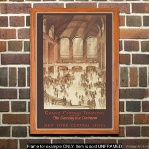 Travel Poster: &quot;Grand Central Station - New York Central Railroad&quot;
