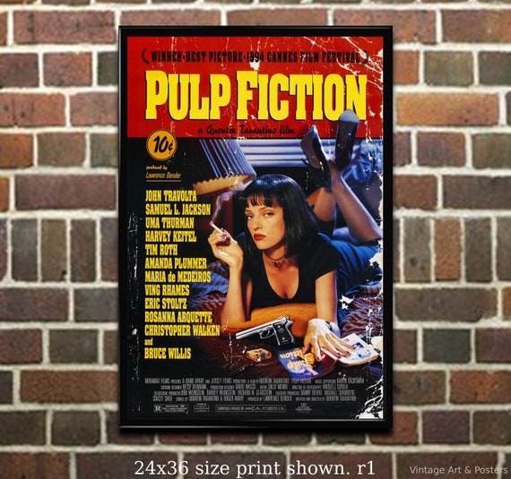Pulp Fiction Movie Poster, Lobby Card Film Art Print - Etsy