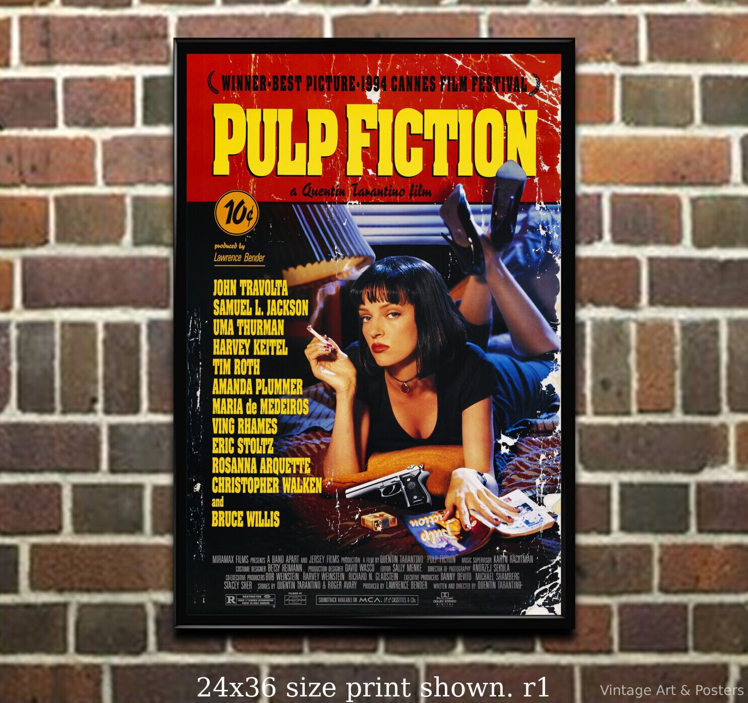 Pulp Fiction Movie Poster, Lobby Card Film Art Print - Etsy