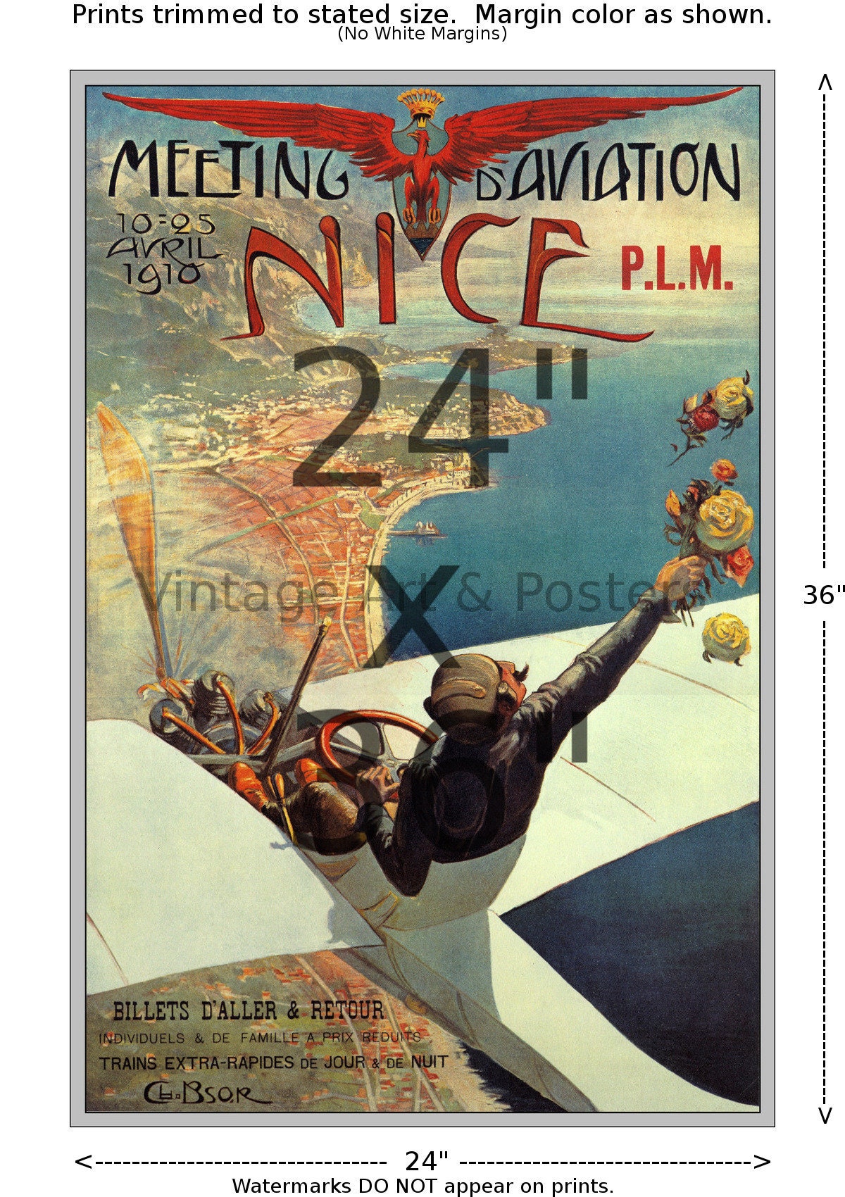 Gde Semaine d'Aviation ポスター 1910年 Gde Semaine d'Aviation ポスター 1910年 