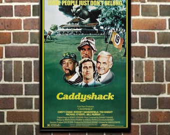 Movie Poster CaddyShack, Bill Murray, Chevy Chase, Rodney Dangerfield, Ted Knight, Film Wall Art for Movie Room Decor Caddy Shack (165)