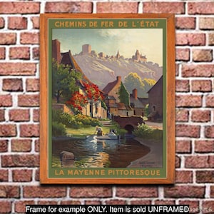 Vintage French Travel Poster: La Mayenne Pittoresque Railways Travel Art Print