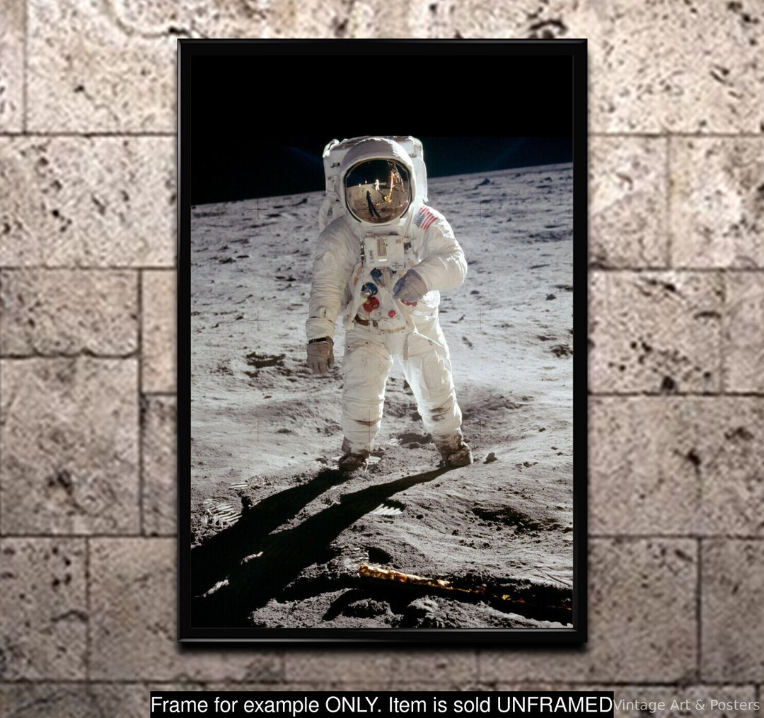Buzz Aldrin Moon Landing Photo: Apollo 11 Poster Print - Etsy