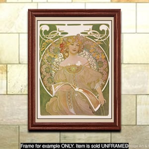 Art Nouveau Print Mucha Reverie, Vintage Poster, Wall Art for Home or Office Decor (206)