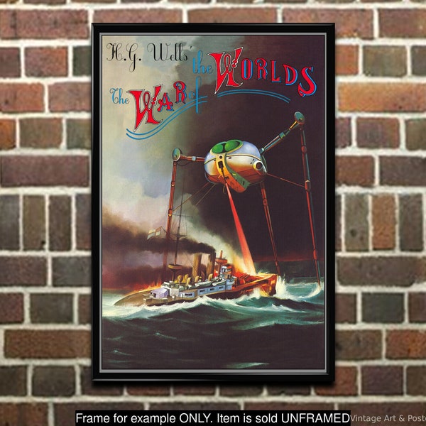 War of the Worlds Movie Poster, Vintage Film Art Print, Lobby Card, HG Wells, Wall Art for Movie Room Decor  (54)