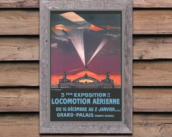 Impression d'art aéronautique française : affiche de la 3e exposition de l'aviation