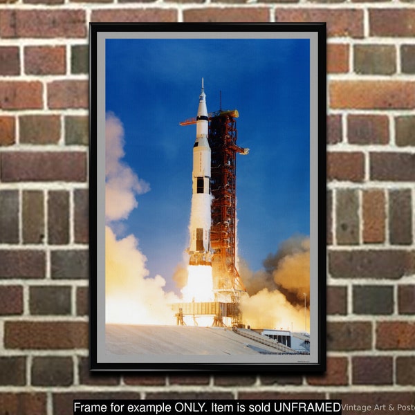 Apollo 11 Saturn V Launch Photo, AP11-KSC-69PC-442, Poster, Print, Wall Art for home or office decor