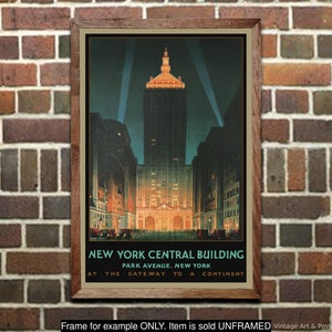 Travel Poster: &quot;New York Central Building - New York Central Railroad&quot;