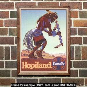 Travel Poster: &quot;Hopiland - Santa Fe Railroad &quot;