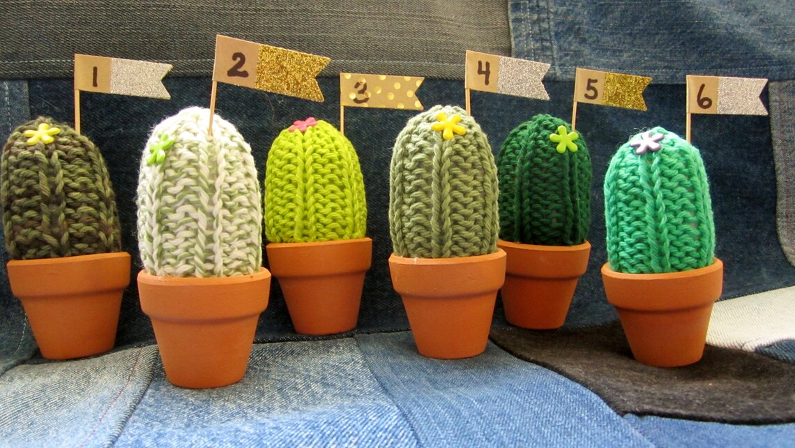 Cactus Pin Cushions Handknitted Etsy
