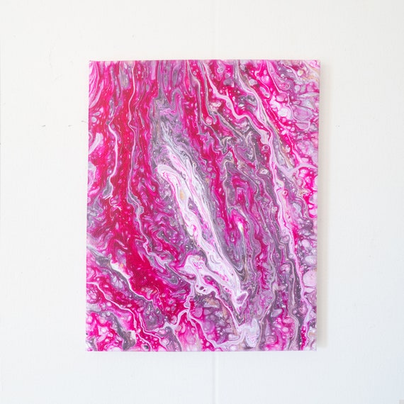 Acrylic Pour Painting Acrylic Art 8x10 Wall Art Abstract Painting