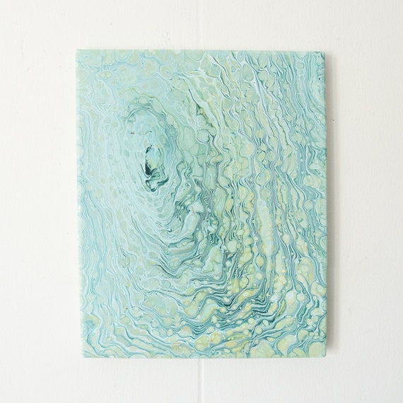 Acrylic Pour Painting Acrylic Art 8x10 Wall Art Abstract Painting