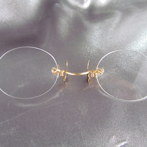 18k Gold Antique Glasses, Binocles, Nose Clips, Lorgnettes, Victorian 18k Gold Glasses