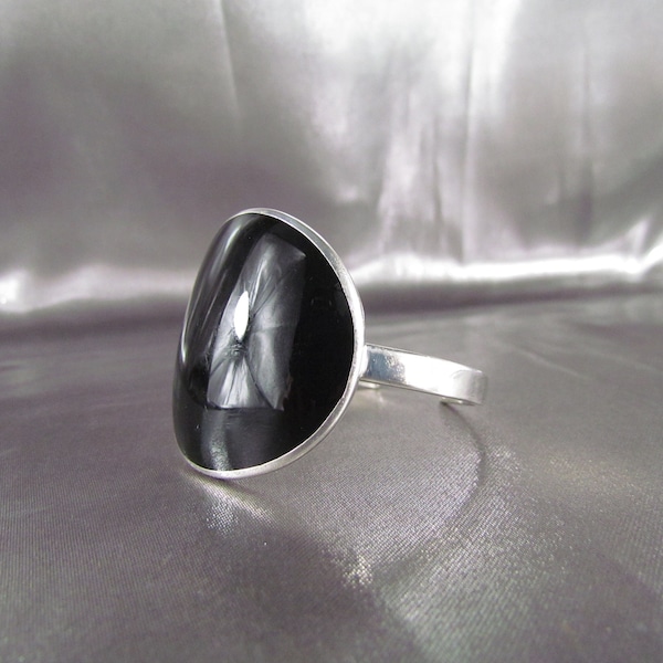 925 Silver Onyx REMINISCENCE Bracelet, 925 Silver Cuff Bracelet