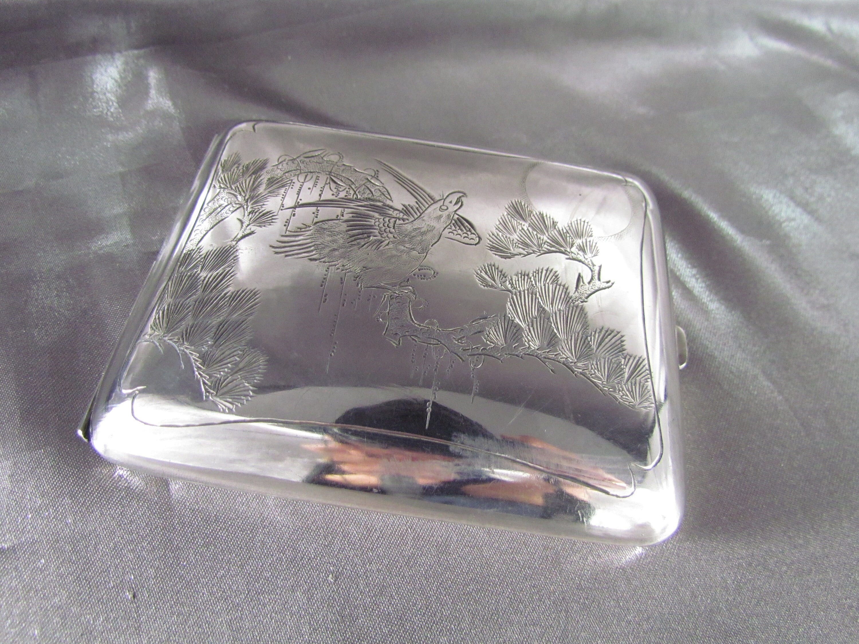 Vintage Sterling Silver Cigarette Case, 1920s Hallmarks, Silver Pocket Case,  Silver Jewellery Case, Solid Silver Case 