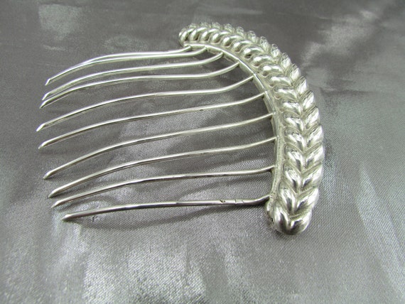 Hair Comb Antique Victorian Bun Comb Sterling Silver Comb Etsy