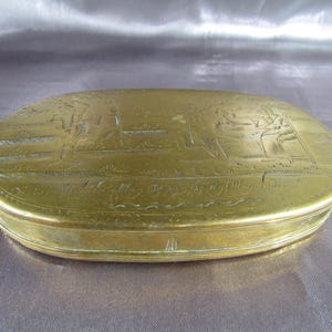 Snuff Box Antique, 18th Century Dutch Snuff Box, Brass Snuff Box, Antique Folk Art