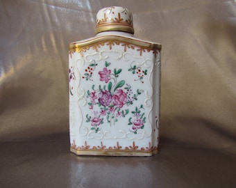 Antique Victorian Porcelain Bottle, Paris Porcelain, Porcelain Flask By Samson