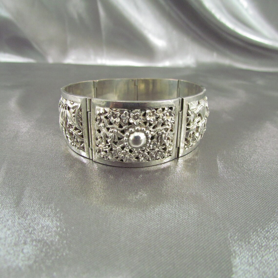 Vietnamese Bracelet Sterling Silver Indochina Cuff Bracelet Etsy