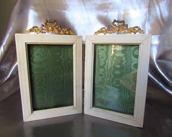 140 Antique French Double Frames Photo, Double Frames Louis XVI Style, French Photo Holder