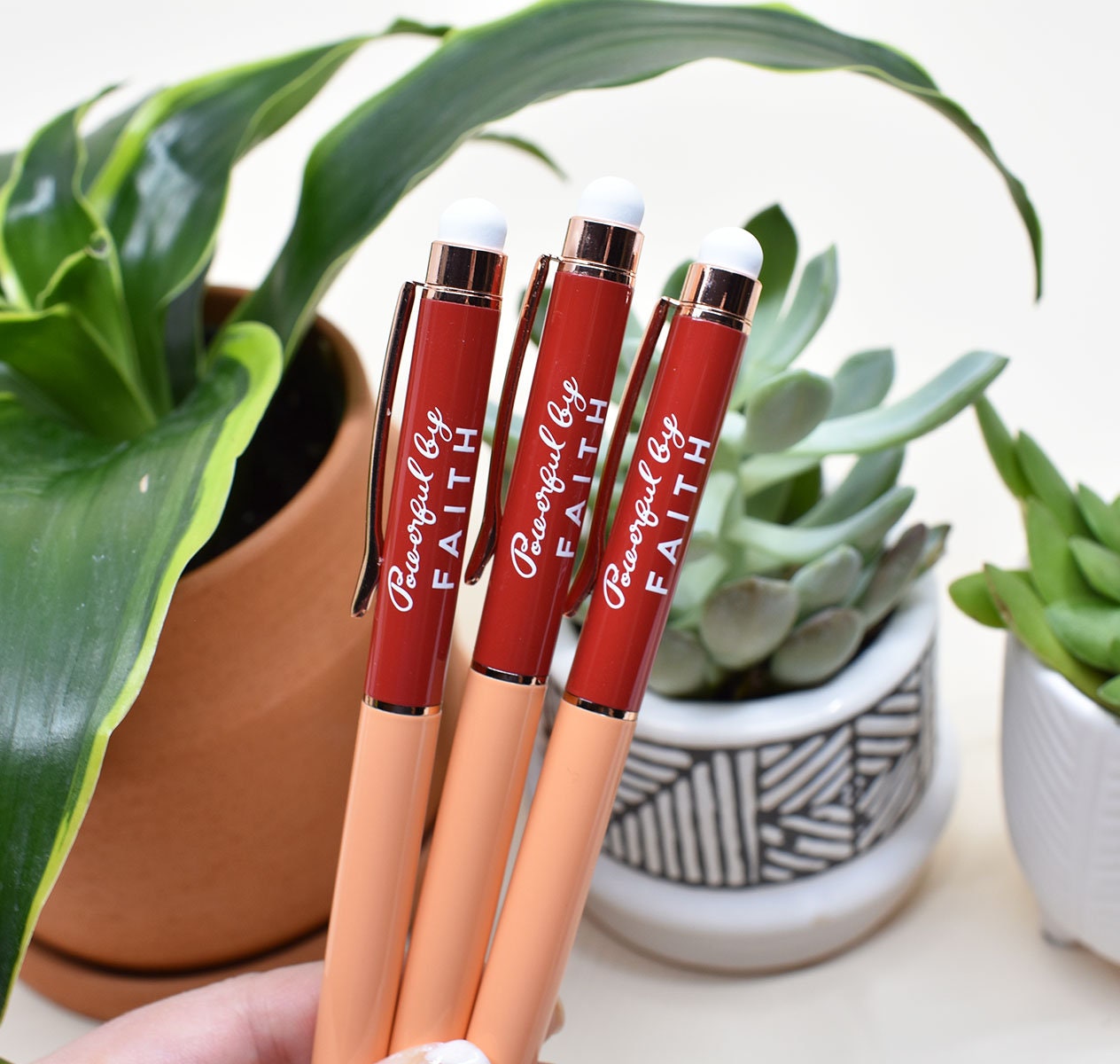 Powerful by Faith 2021 Convention Pen : Blush & Terra Cotta - JW Gift…