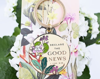 Declare Good News Enamel Keychain : JW Gift Ideas, Pioneer Gift, Small Gifts, 2024 Convention Gift