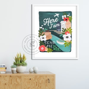 Here I Am Send Me : Printable Download - Customizable - JW Prints - JW Pioneer Gift - JW Ministry