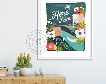 Here I Am Send Me : Printable Download - Customizable - JW Prints - JW Pioneer Gift - JW Ministry