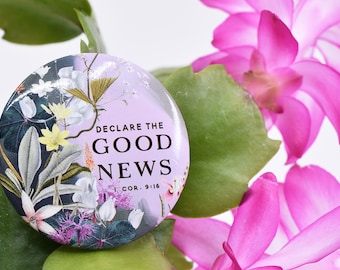 5 Pack, Declare the Good News Buttons, JW Gift Shop, HappierToGive, 2024 Convention Gifts, Pins