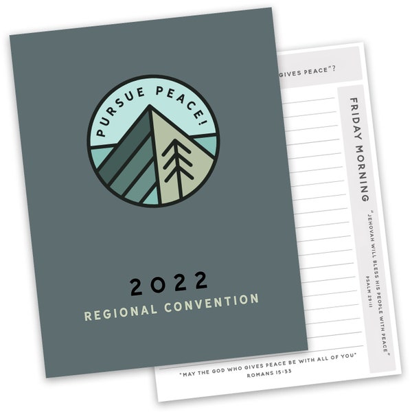 2022 Pursue Peace JW Convention Notebook