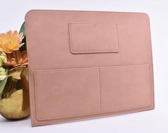 Ministry Sleeve, Vegan Soft Leather, Blush, Mini Tract Pockets