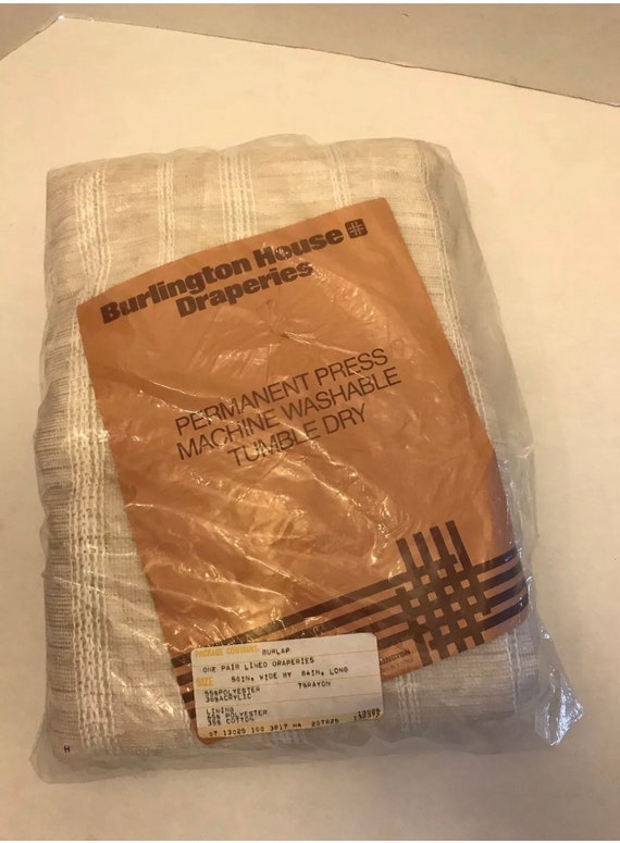 Vintage Burlington House Draperies Tan Lined 2 Pc 50x84 Etsy