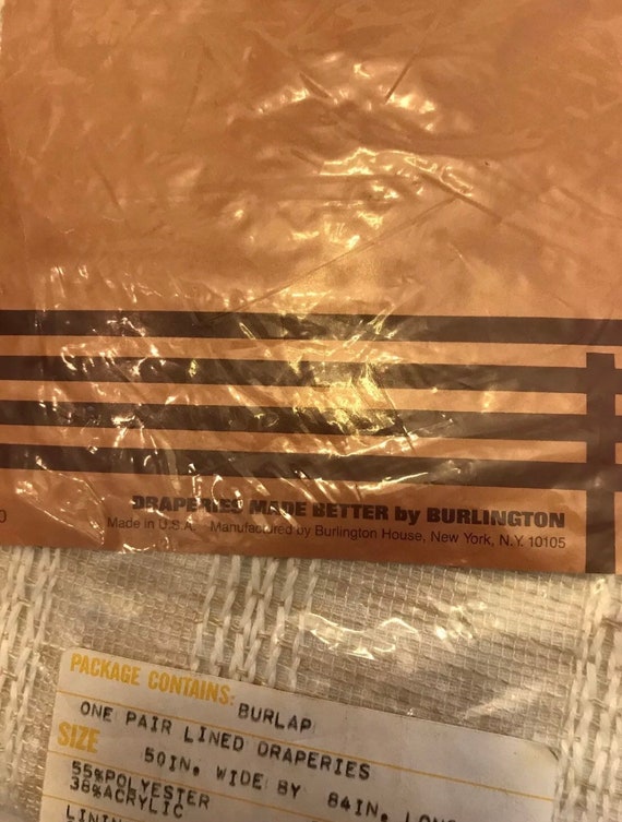 Vintage Burlington House Draperies Tan Lined 2 Pc 50x84 Etsy