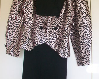 1980s Amici Pencil Skirt Evening Suit