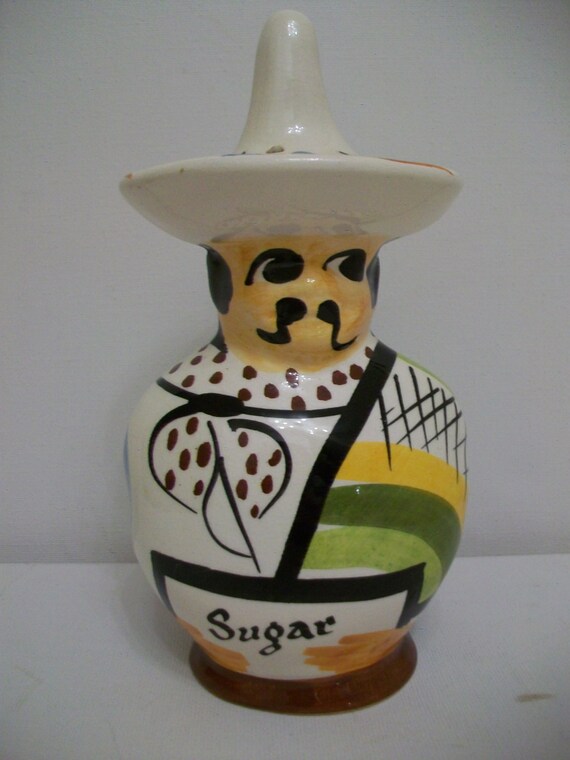 Vintage Kitsch English Sugar Shaker 1960s Mexican Figurine Etsy