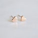 Tiny Heart Stud Earrings,Titanium Anodized Anodised 14K Rose Gold Gift For Her Wedding Bridesmaid, Christmas Gifts Anniversary Friends Love