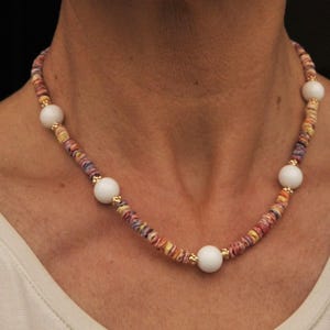Colorful Pukka Shell Necklace, Shell Choker, Beach Necklace, Summer Necklace, Surfer Jewelry, Boho Chic Statement Necklace, Gift Idea