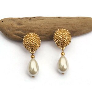 Boucles d'oreilles CLIPS Pendantes | Feuilles & Goutte Vert