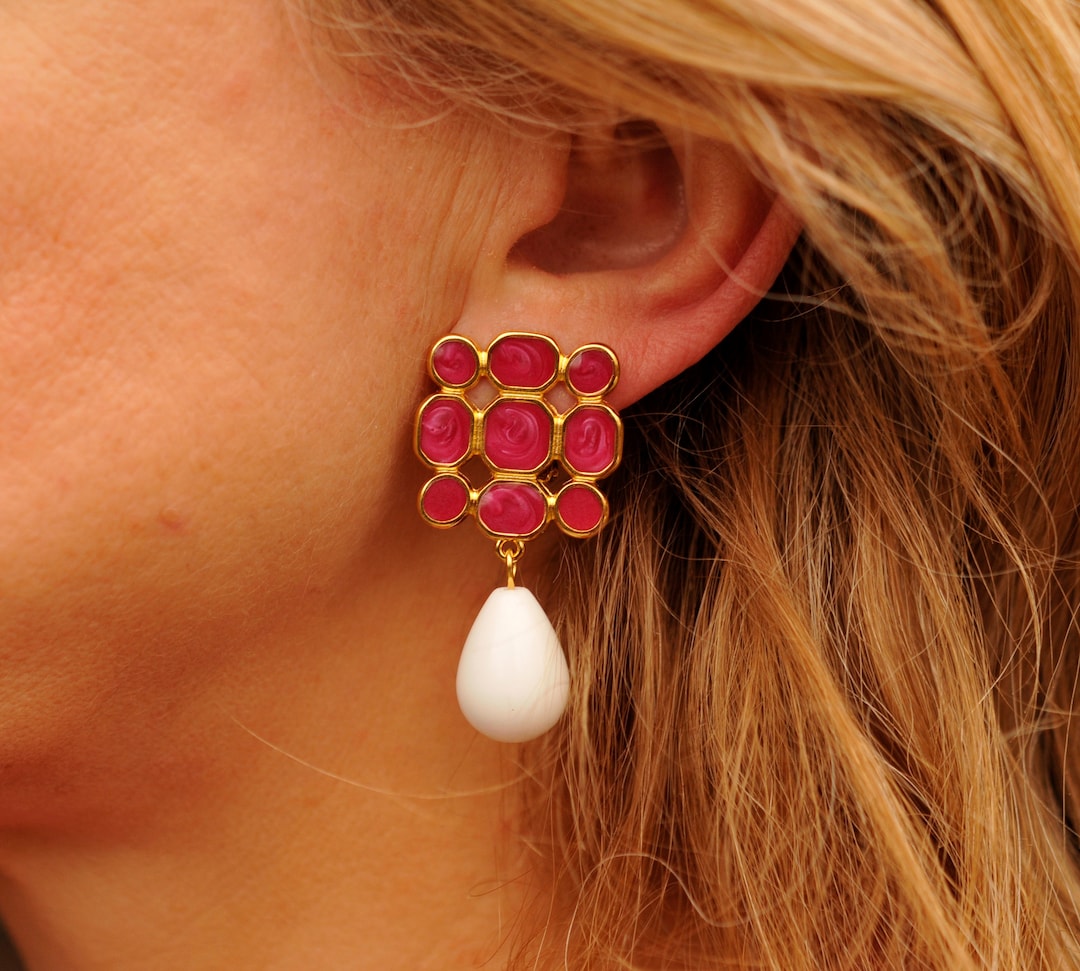 Léo – Clips d’Oreilles Pendantes Perles Mariée