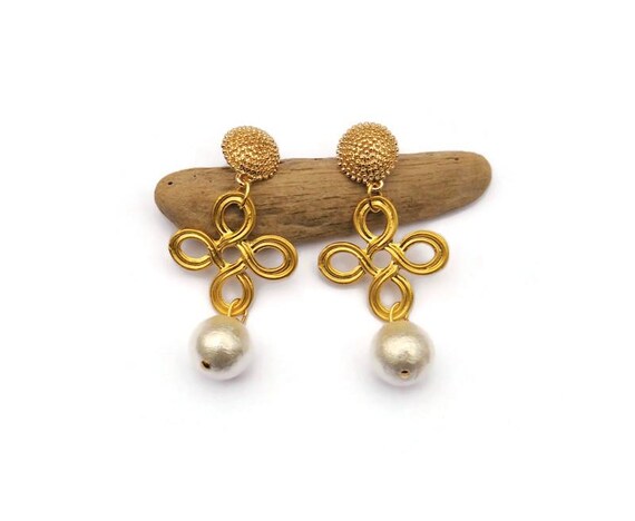 Myla stainless steel goldplated oorringen voor dames | Lucardi-BE