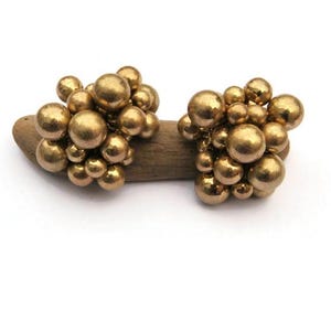 Large Gold Clip on Earrings, Gold Modern Clip on Earrings, For Not Pierced Ears, Irregular Gold Clip ons, Abstract Large Clip on Earrings