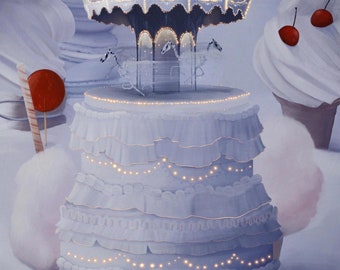 Ghostly Carousel (2024) - 8" x 10"